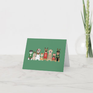 Cartes Pour Fêtes Annuelles Joyeux Pawlidays Chiens Red Green