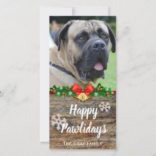 Cartes Pour Fêtes Annuelles Joyeux Pawlidays   Pet Photo Noël