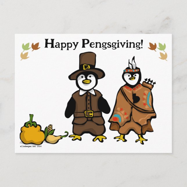 Cartes Pour Fêtes Annuelles Joyeux Pengsgiving (Devant)