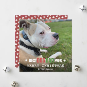 Cartes Pour Fêtes Annuelles Joyeux Père Chien De Noël Du Chien Photo Plat