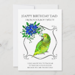 Cartes Pour Fêtes Annuelles Joyeux Père D'Anniversaire De L'Oiseau