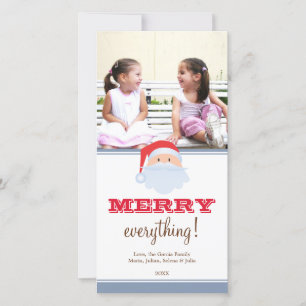 Cartes Pour Fêtes Annuelles Joyeux Père Noël bleu rouge coutume joyeux Noël