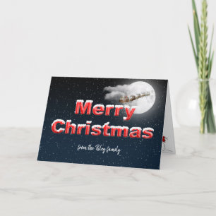 Cartes Pour Fêtes Annuelles Joyeux Père Noël de Noël avec rennes