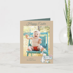 Cartes Pour Fêtes Annuelles Joyeux petit garçon de Pâques photo personnalisée