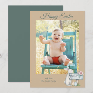 Cartes Pour Fêtes Annuelles Joyeux petit garçon de Pâques photo personnalisée