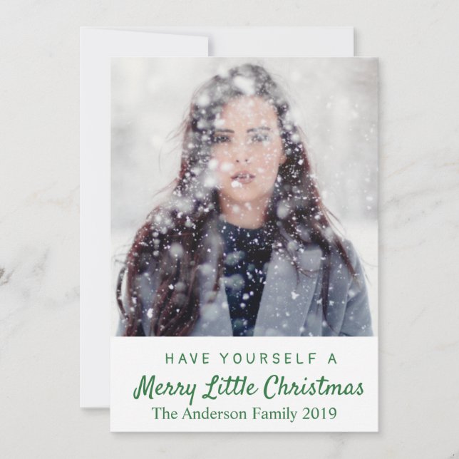 Cartes Pour Fêtes Annuelles Joyeux petit Noël Ajouter votre propre photo (Devant)