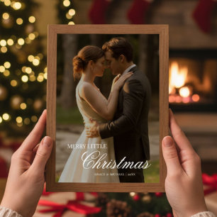 Cartes Pour Fêtes Annuelles Joyeux Petit Noël Cosy Couple Salutation