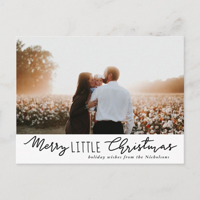 Cartes Pour Fêtes Annuelles Joyeux petit Noël manuscrit | Photo (Devant)