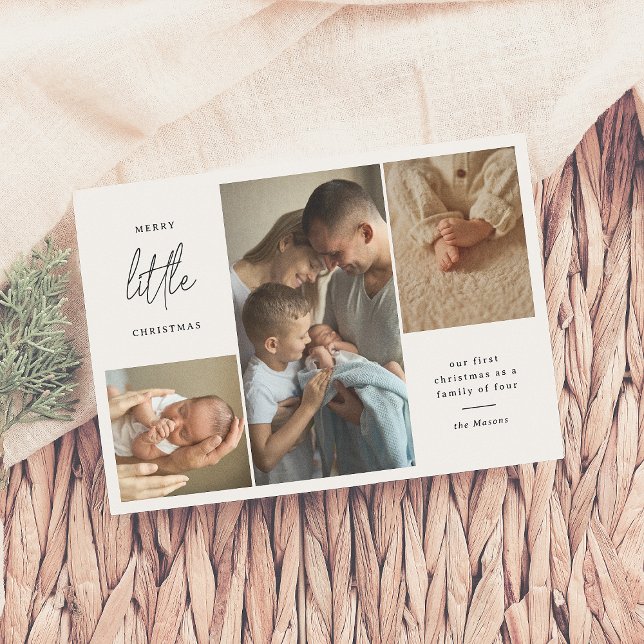 Cartes Pour Fêtes Annuelles Joyeux petit Noël premier Noël 4 Photo (Créateur téléchargé)