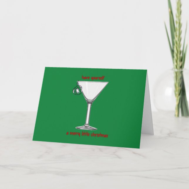 Cartes Pour Fêtes Annuelles Joyeux petit Noël - vert (Devant)