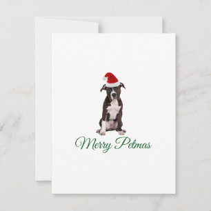 Cartes Pour Fêtes Annuelles Joyeux pitbull de Noël