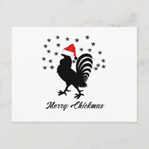 Cartes Pour Fêtes Annuelles Joyeux poulets de Noël drôle poulet de Noël