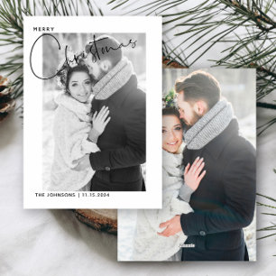 Cartes Pour Fêtes Annuelles Joyeux premier Noël main Lettré 2 Photo