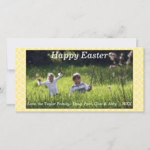Cartes Pour Fêtes Annuelles Joyeux printemps/Carte photo de Pâques Jaune