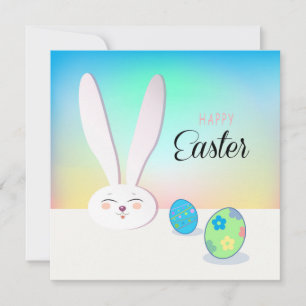 Cartes Pour Fêtes Annuelles Joyeux Printemps de Pâques mignonette lapin Oeufs 