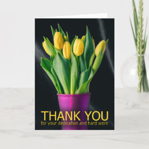 Cartes Pour Fêtes Annuelles Joyeux Professionnels de l'administration Tulips d