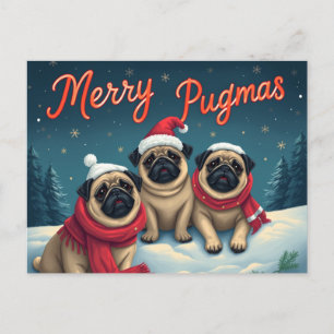 Cartes Pour Fêtes Annuelles Joyeux Pugmas