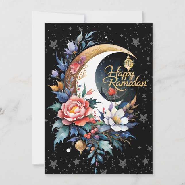 Cartes Pour Fêtes Annuelles joyeux Ramadan (Devant)