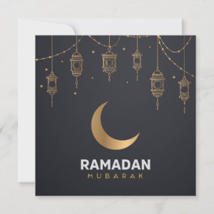 Cartes Pour Fêtes Annuelles Joyeux Ramadan Moubarak   Ramadan Kareem Gold Musu