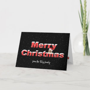 Cartes Pour Fêtes Annuelles Joyeux récupérateur d'or de Noël