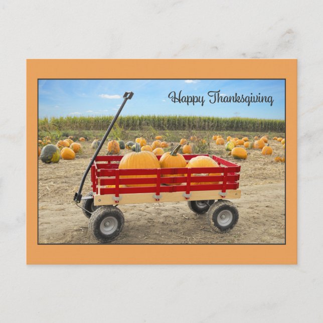 Cartes Pour Fêtes Annuelles Joyeux Remerciement pour n'importe qui Wagon plein (Devant)