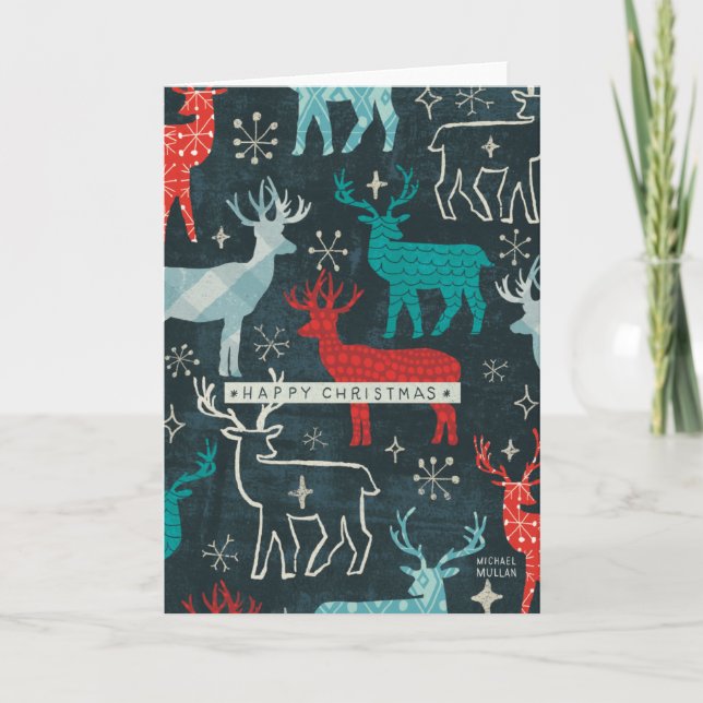 Cartes Pour Fêtes Annuelles Joyeux renne christmastime (Devant)