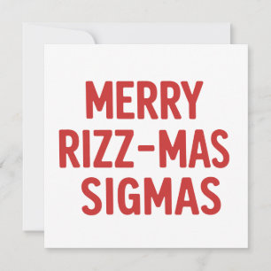 Cartes Pour Fêtes Annuelles Joyeux Rizz-Noël Sigmas Noël Snarky Drôle