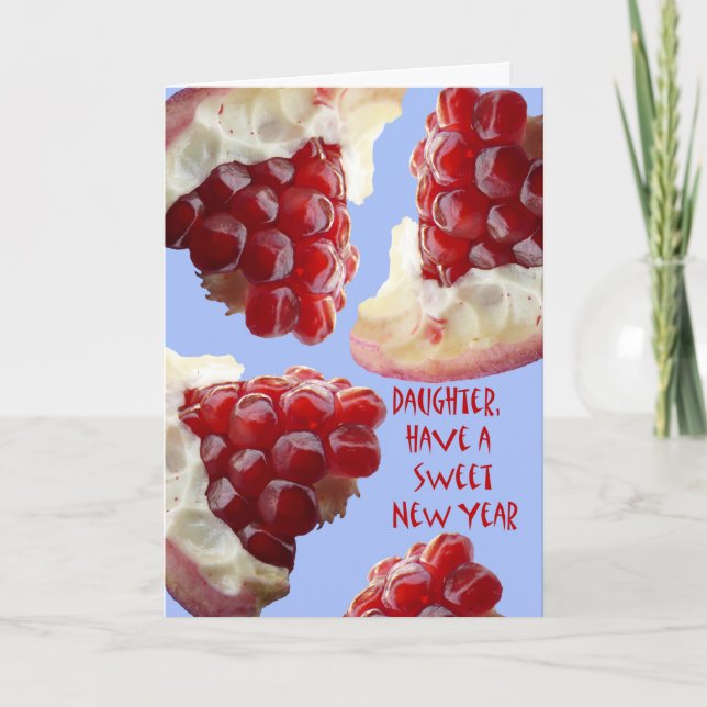 Cartes Pour Fêtes Annuelles Joyeux Rosh Hashanah pour fille, Grenade (Devant)
