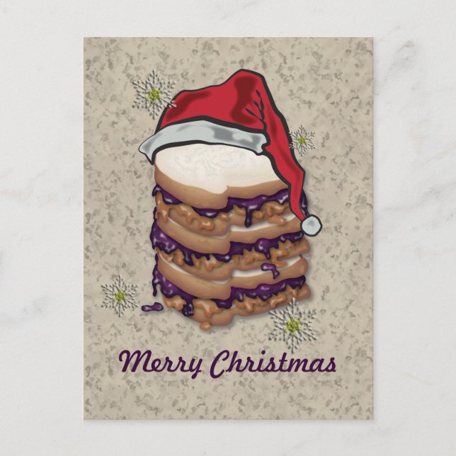 Cartes Pour Fêtes Annuelles Joyeux sandwiches au beurre d'arachide de Noël et  (Devant)