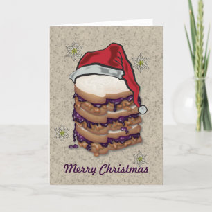 Cartes Pour Fêtes Annuelles Joyeux sandwiches au beurre d'arachide de Noël et 