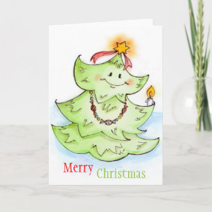 Cartes Pour Fêtes Annuelles Joyeux sapin de Noël