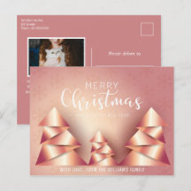 Joyeux sapin de Noël Dusty rose Photo de la famill