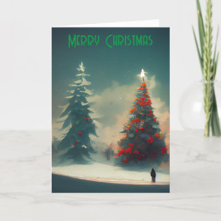 Cartes Pour Fêtes Annuelles Joyeux sapin de Noël illustré