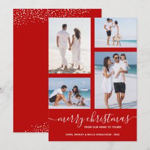 Cartes Pour Fêtes Annuelles Joyeux Scarlet Multi Photo Noël