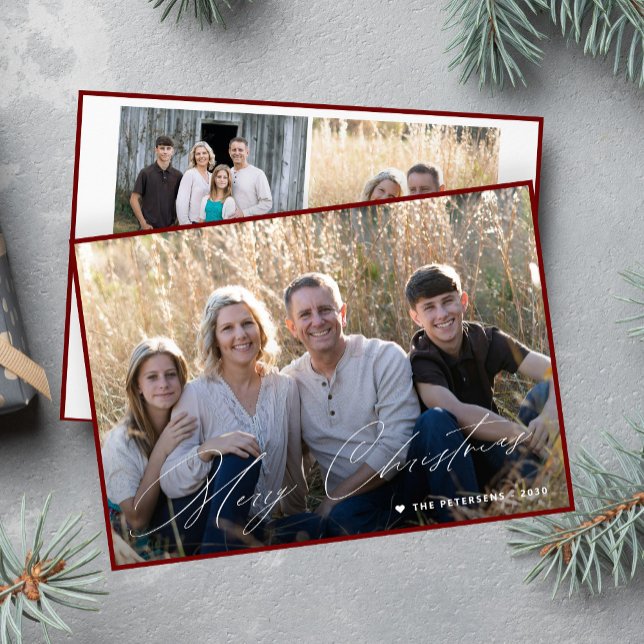 Cartes Pour Fêtes Annuelles Joyeux script de Noël 3 photo (Créateur téléchargé)