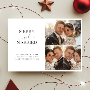 Cartes Pour Fêtes Annuelles Joyeux script Whimy et marié Noël 3 photo