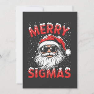 Cartes Pour Fêtes Annuelles Joyeux Sigmas Drôle Gen Alpha Collège Noël