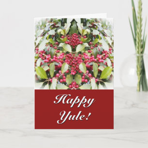 Cartes Pour Fêtes Annuelles Joyeux solstice de baie de Noël