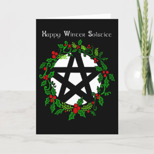Cartes Pour Fêtes Annuelles Joyeux Solstice d'hiver 
