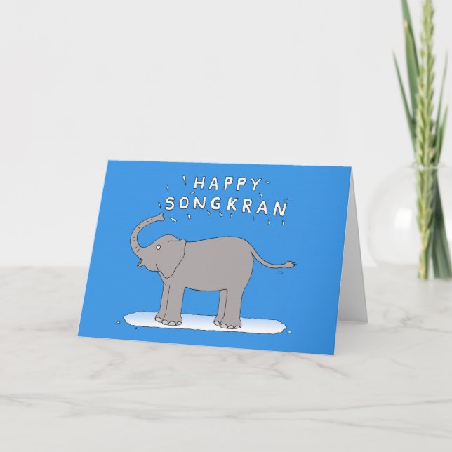 Cartes Pour Fêtes Annuelles Joyeux Songkran Nouvel An thaïlandais 13 avril (Devant)