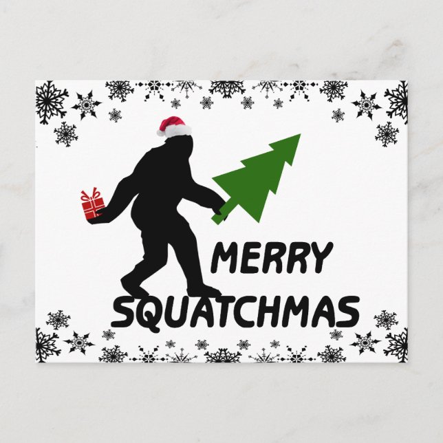 Cartes Pour Fêtes Annuelles Joyeux squatchmas (Devant)