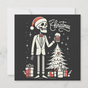 Cartes Pour Fêtes Annuelles Joyeux squelette de Noël