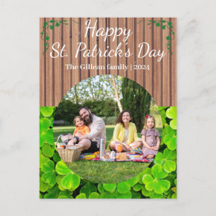 Cartes Pour Fêtes Annuelles Joyeux St. patrick jour famille Shamrock une photo