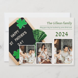 Cartes Pour Fêtes Annuelles Joyeux St. patrick jour photo de famille Shamrock