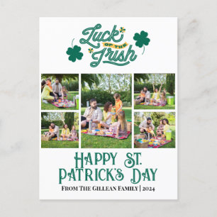 Cartes Pour Fêtes Annuelles Joyeux St. patrick jour photo de famille Shamrock