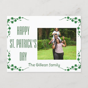Cartes Pour Fêtes Annuelles Joyeux St. patrick jour photo de famille Shamrock