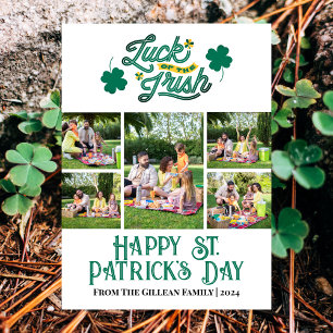 Cartes Pour Fêtes Annuelles Joyeux St. patrick jour photo de famille Shamrock