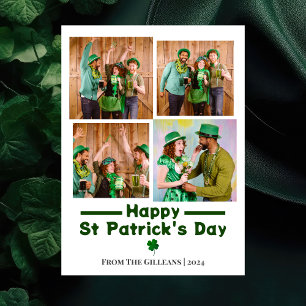 Cartes Pour Fêtes Annuelles Joyeux St. patrick jour photo de famille Shamrock