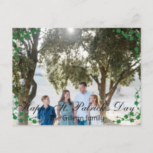 Cartes Pour Fêtes Annuelles Joyeux St. patrick jour photo de famille Shamrock