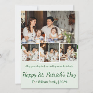 Cartes Pour Fêtes Annuelles Joyeux St. patrick jour photo de famille Shamrock